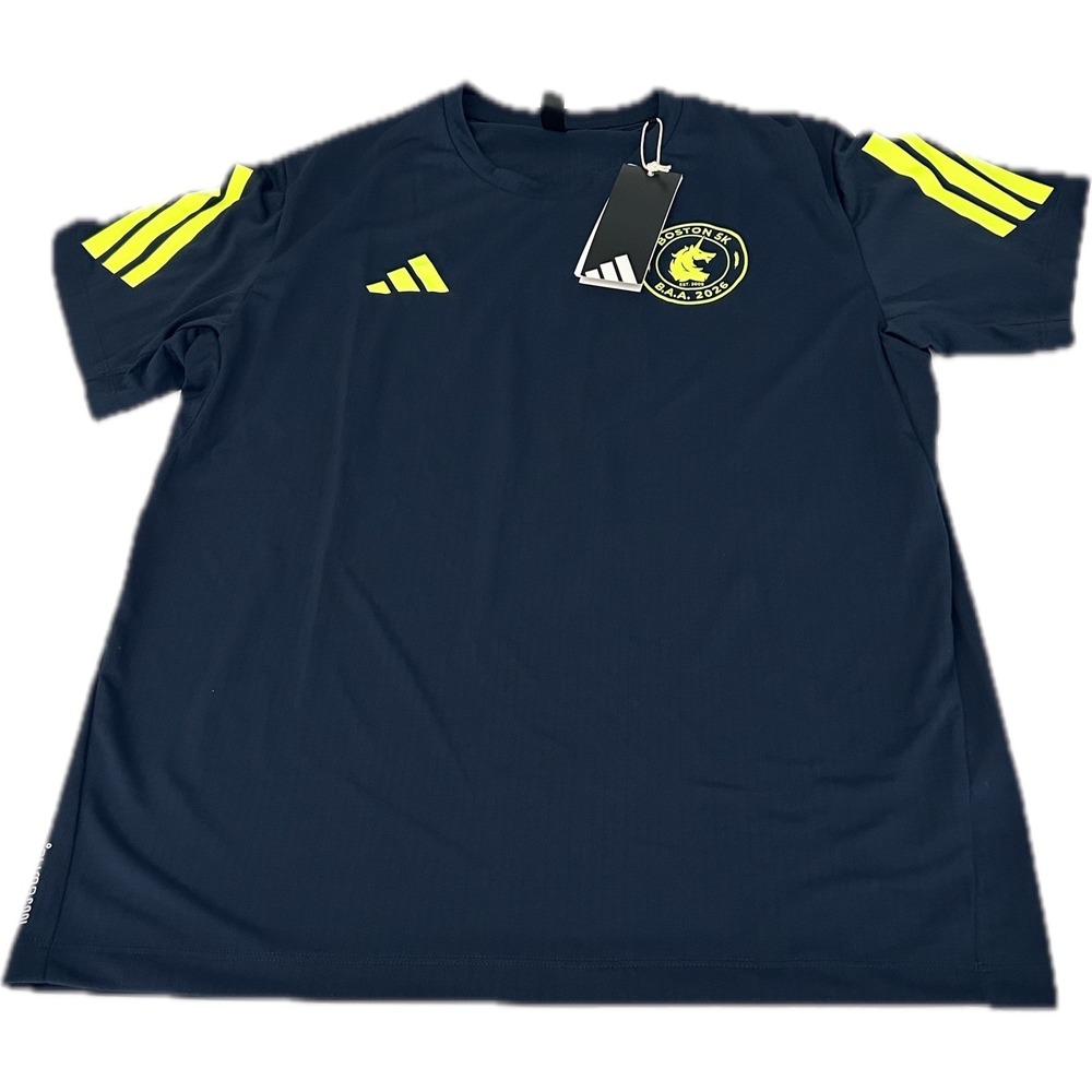 Adidas Boston 5K BAA T-Shirt Women Small Navy Blue New Climacool KH3843